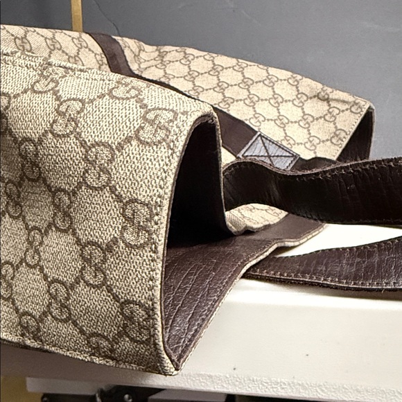 Gucci Supreme Monogram Canvas Tote with Dark Brown Accents PVC - Picture 17 of 17
